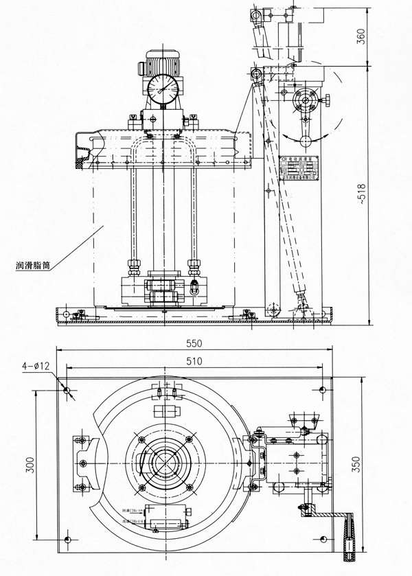 KSP8-S手搖升降架式單線電動(dòng)潤滑泵  啟東中德潤滑